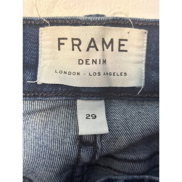 Frame Denim Mid Rise Skinny Jeans In Vintage Blue Wash 29 size L26 - Picture 11 of 15